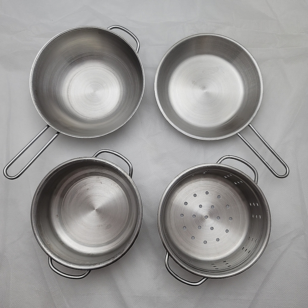*FINAL PRICE* Vintage 1990's Stainless Steel Miniature Camping Cookware Set